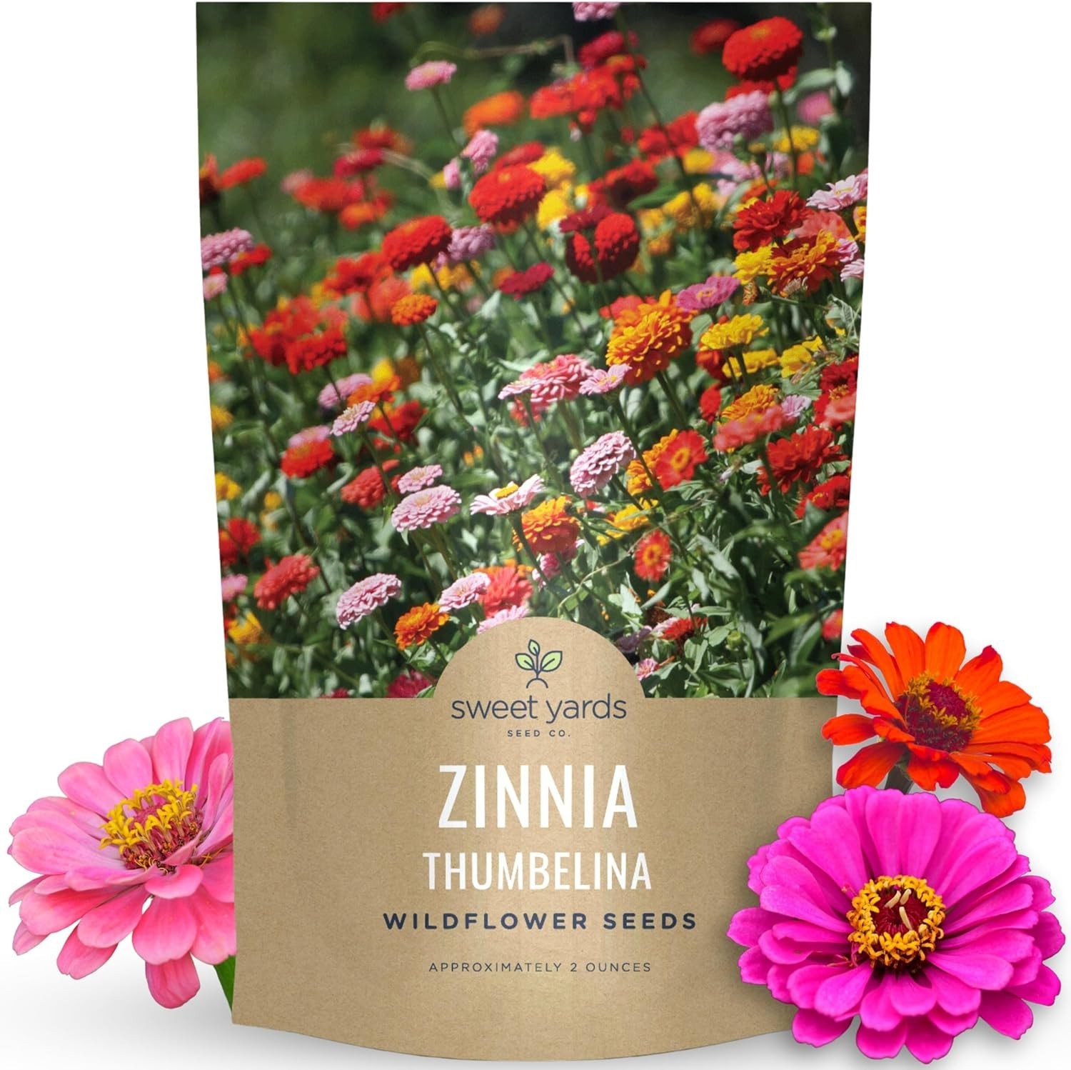 High-Quality Zinnia elegans Seeds – 2oz Pouch