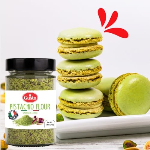 GUSTO ETNA Pistachio Flour, 80 g, Sicilian Fine Chopped 2.8 Ounce (Pack of 1)