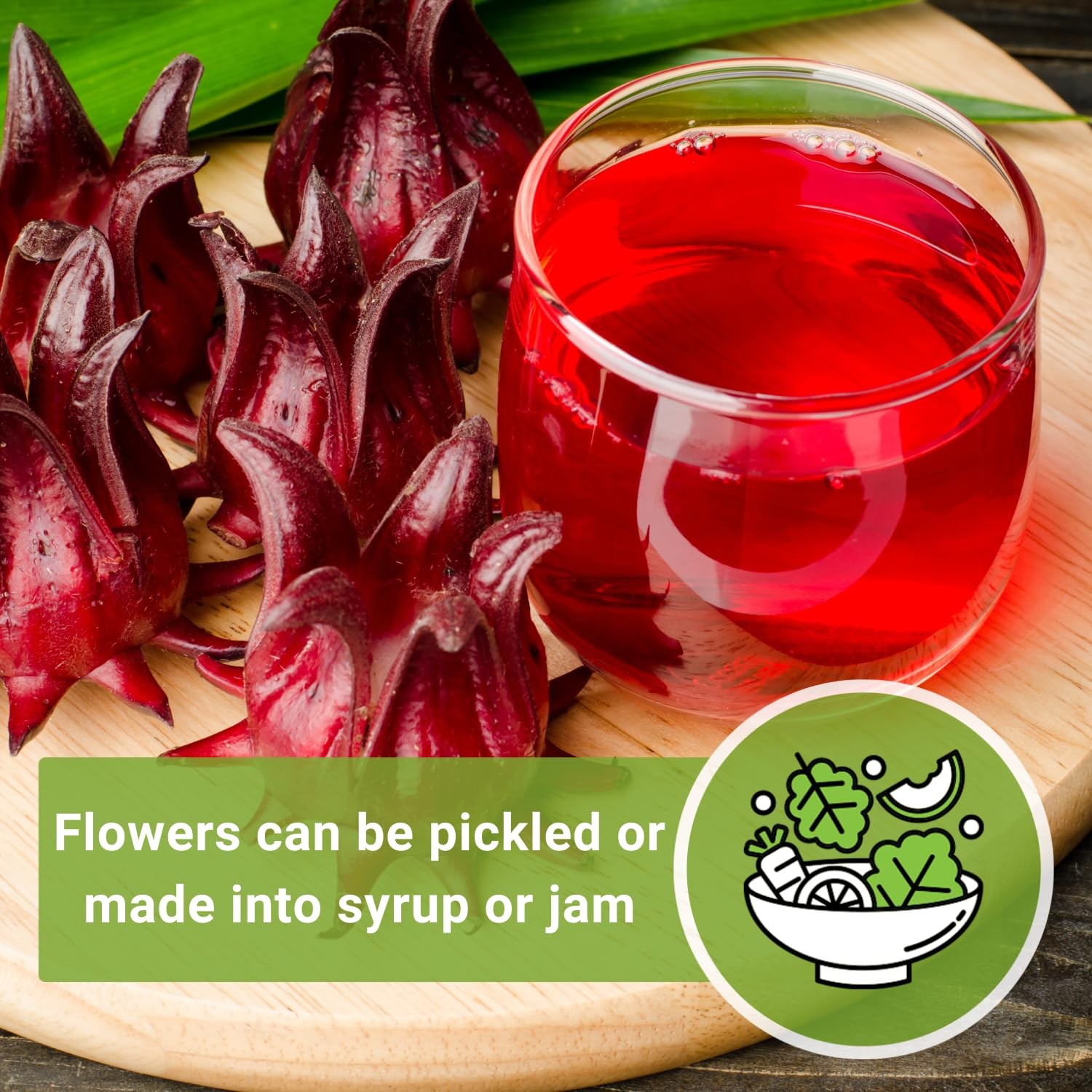 Roselle Seeds Hibiscus Sabdariffa Edible Flower Garden NonGMO Heirloom Planting