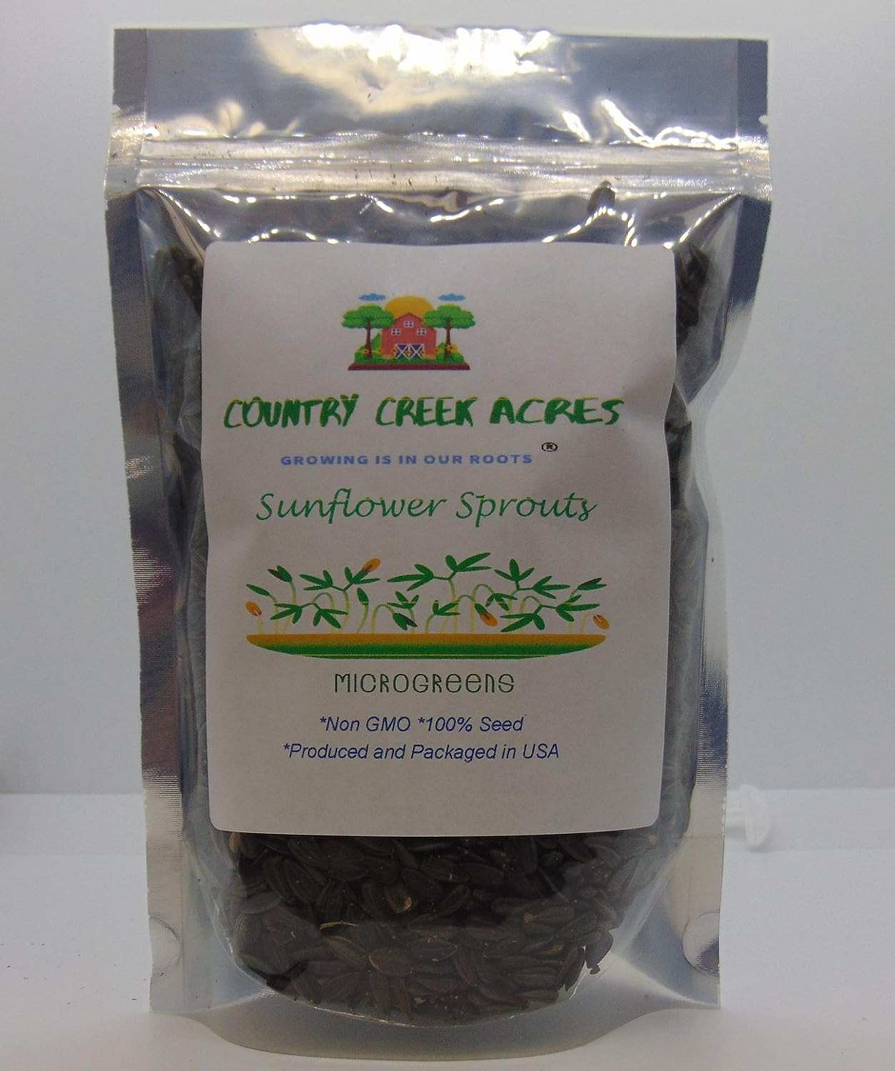Sunflower Sprouting Seed, Non GMO -4 Oz – Country Creek Acre Brand – Sunflower S