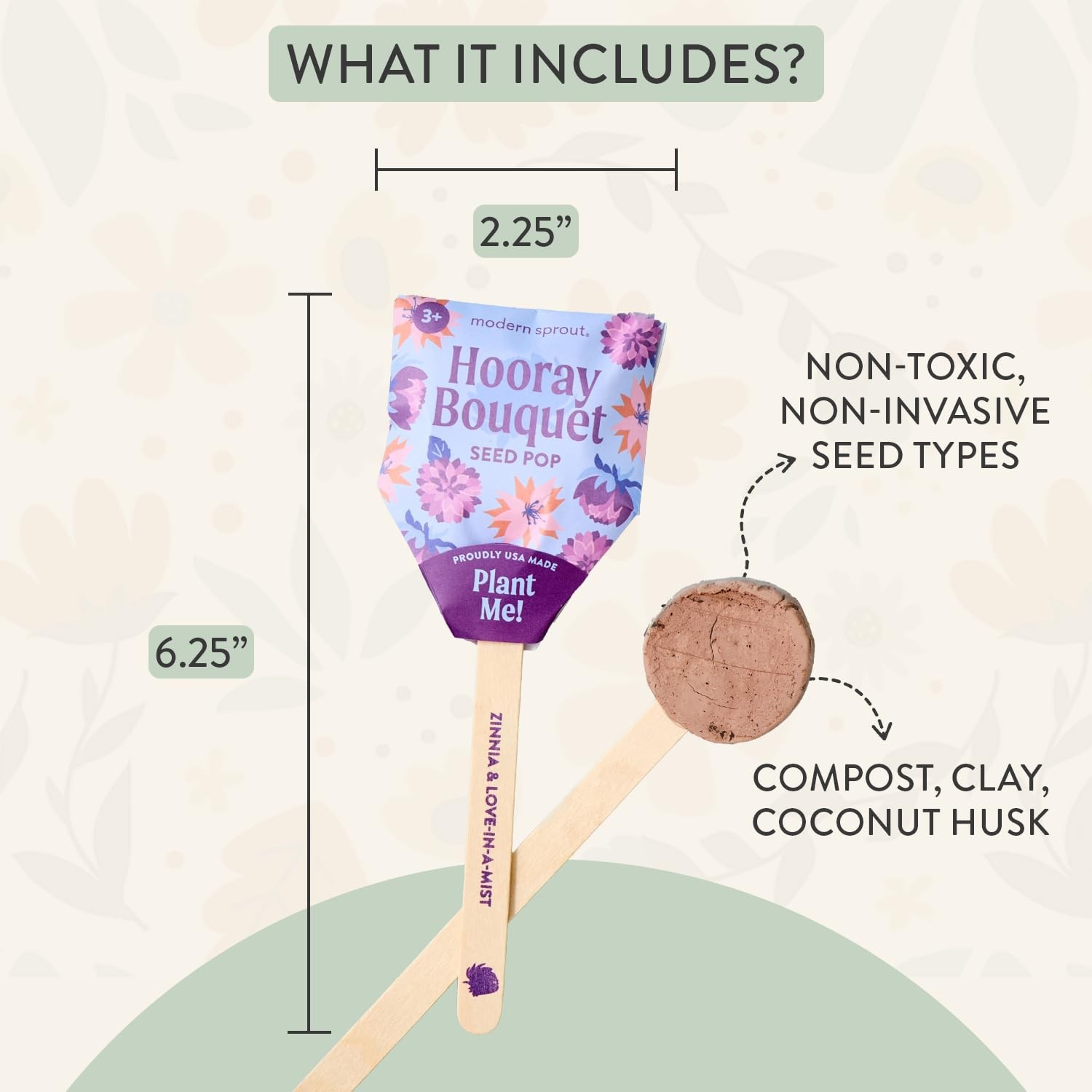 Pops – Gifts for Plant Lovers & – Organic Non-GMO Hooray Bouquet Bloomin’ for…