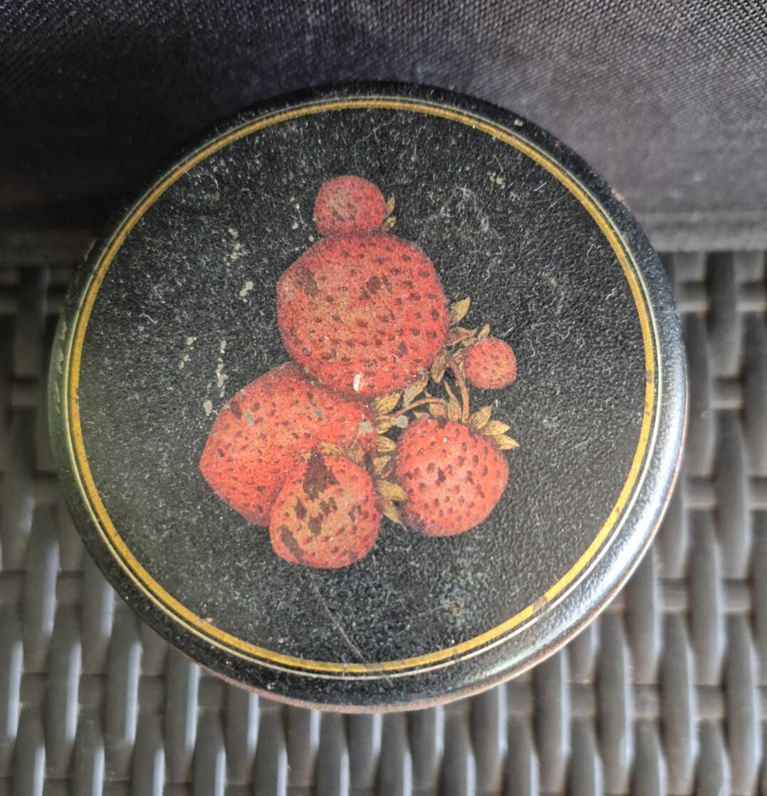 Strawberry fields Mid-Summer Plants & Seeds Collectible Farmhouse Tin Vtg Ad
