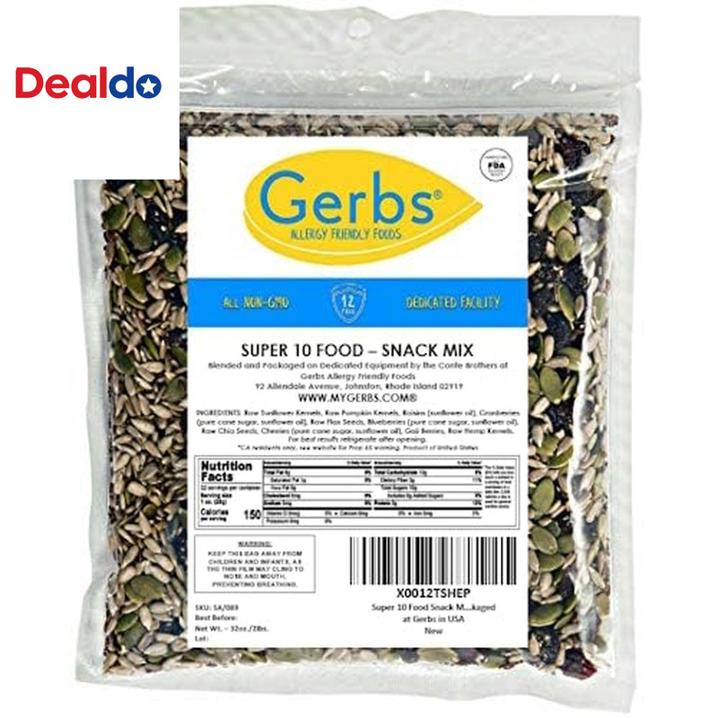 Superfood Snack Mix 2 Lbs. | Raw Seeds & Unsulfured Sweetened Dried Fruit, Resea