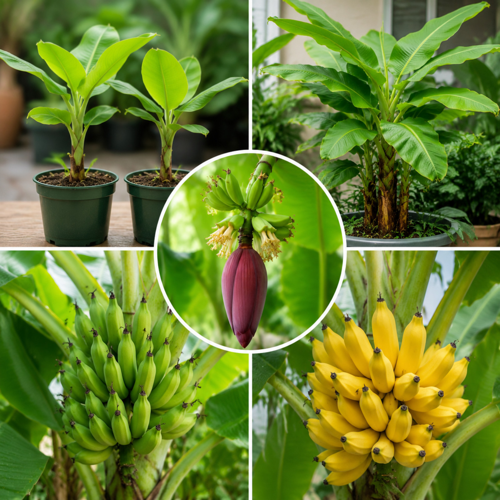 Truly Tiny Banana Live Plant 4-6 Inches Tall Rooted Dwarf Edible