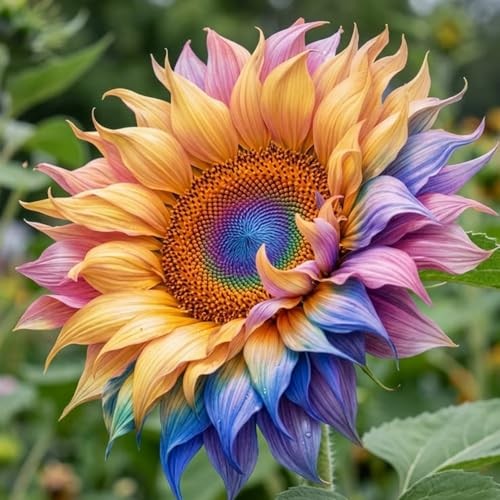 160+ Exotic Rainbow Sunflower Seeds for Planting Multi-Colored Sunflowers Non