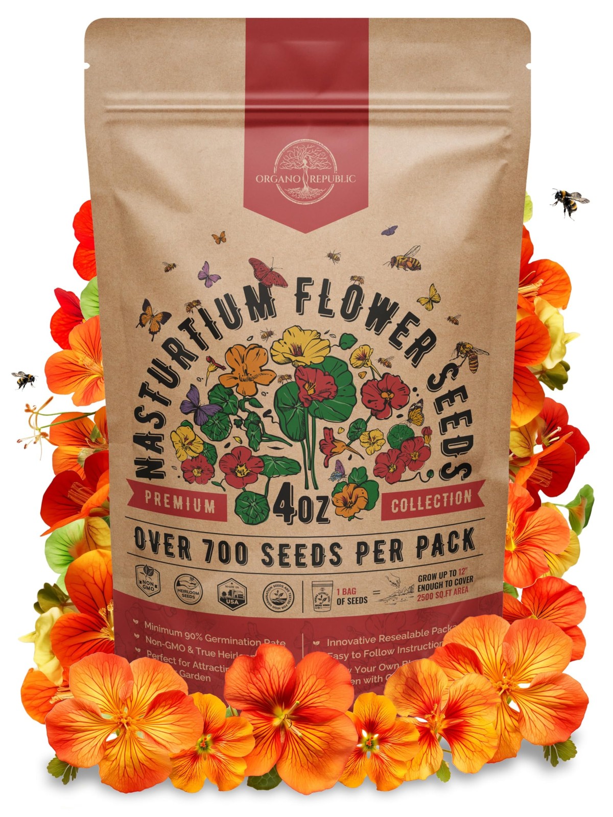 Seeds Pack 4 oz – Over 4oz, Orange, Yellow, Red, Green