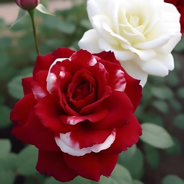 Heirloom Rare Twin Rose Seeds – 20pcs Red White Blooms for Spectacular Gardens