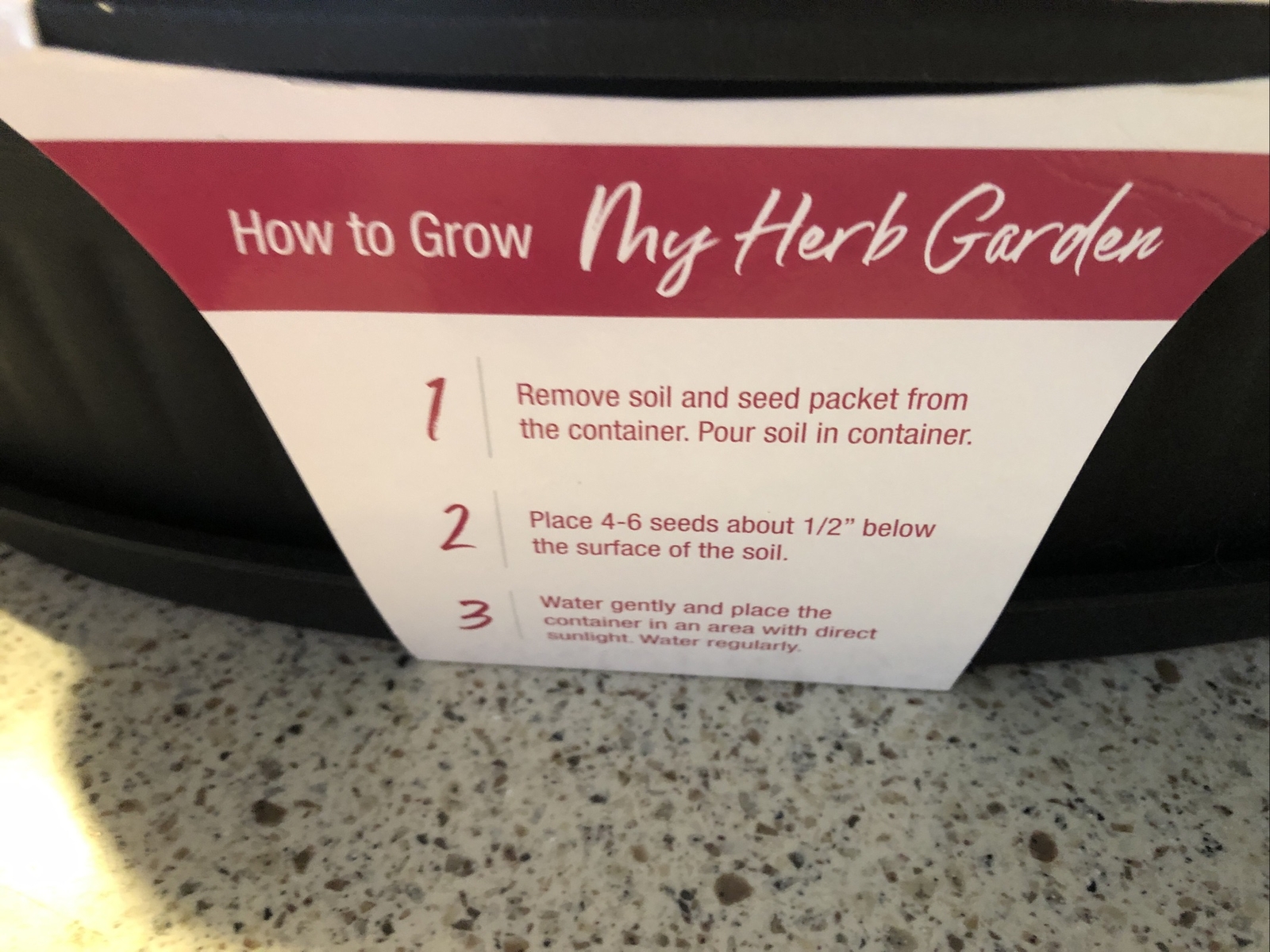 My Herb Garden Basil, Chives, Parsley Seed Planter Kit Kitchen Window Garden