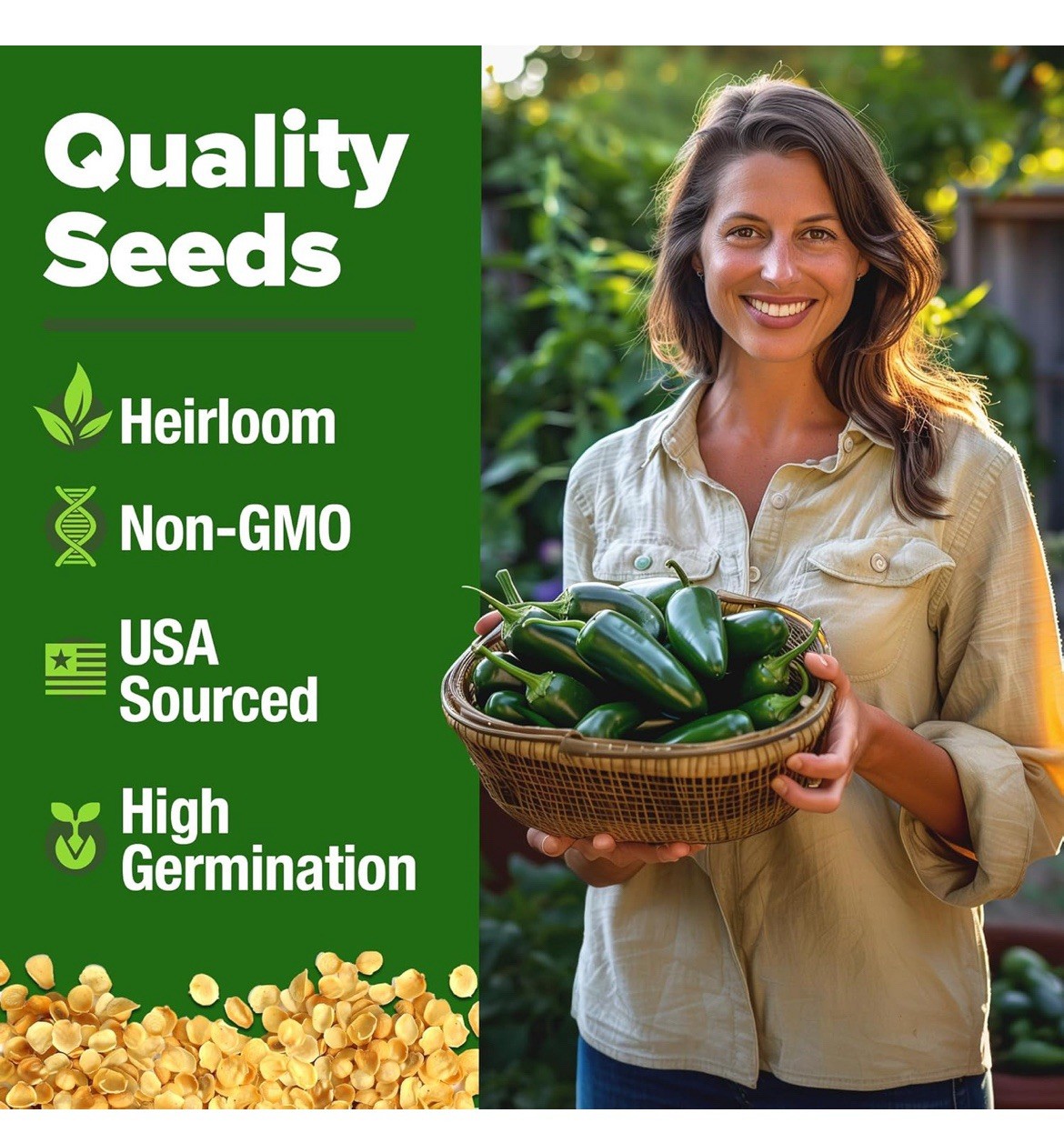 🍀Early Jalapeno Pepper Seeds 25+ Hot Spicy Salsa Garden Heirloom Non-GMO 🇺🇸