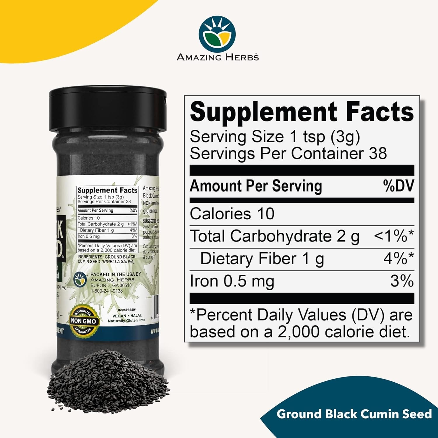 4 Oz Black Cumin Seeds – Non-GMO, Gluten-Free & Digestive Health Booster