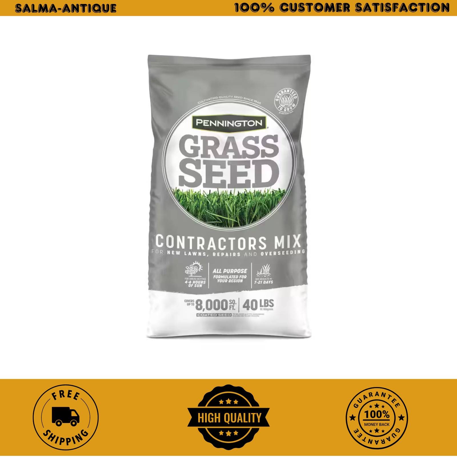 Northern Contractors Seed Mix 40 Lbs. 8,000 Sq. Ft. Grass Seed