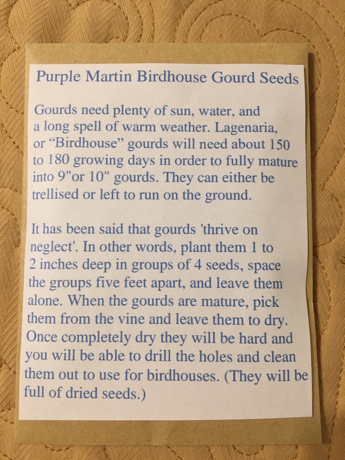50+ Purple Martin birdhouse gourd seeds – the original from Alabama gourd seeds