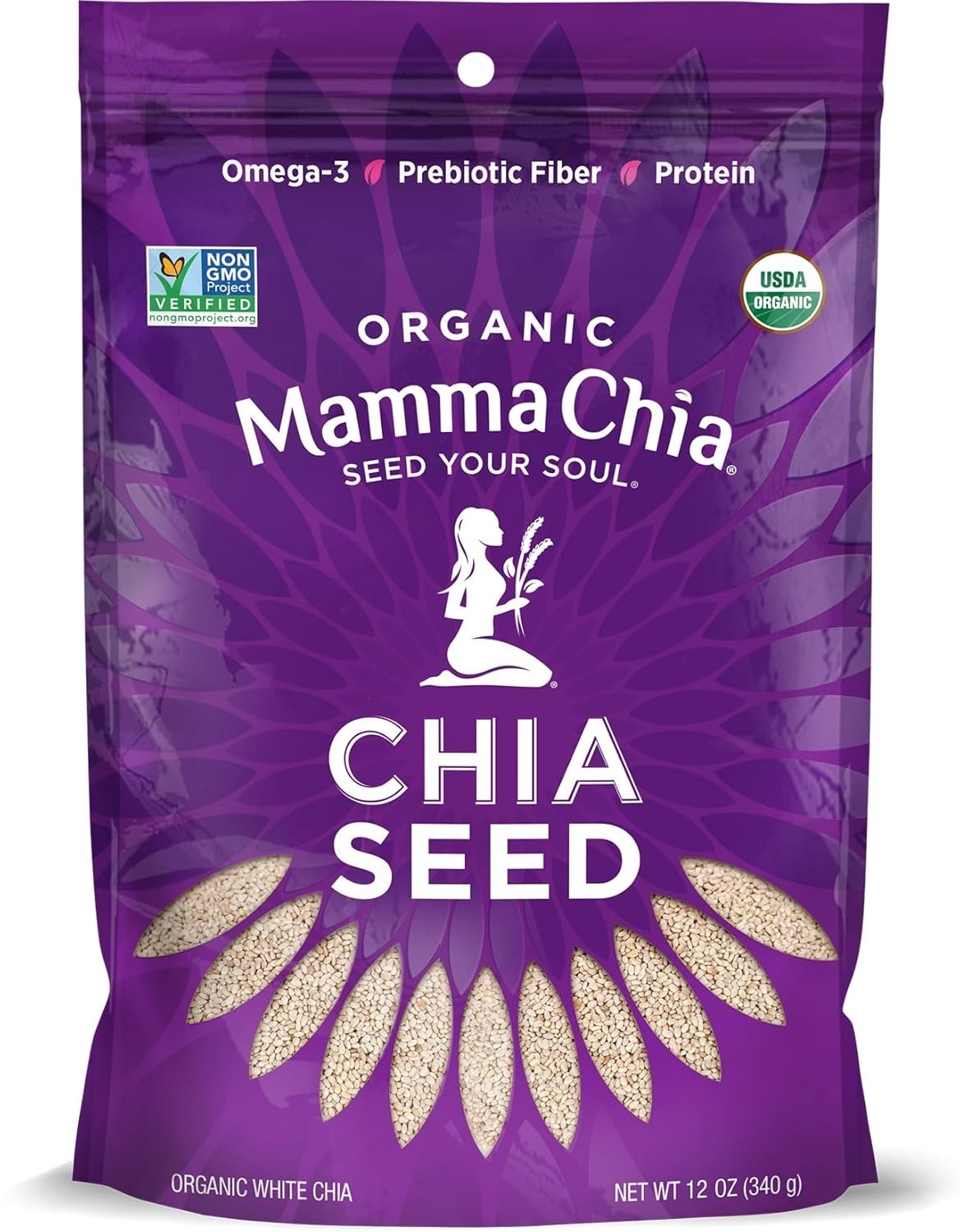 USDA Organic White Chia Seeds, 12 Ounce Pack – , Gluten Free Superfood