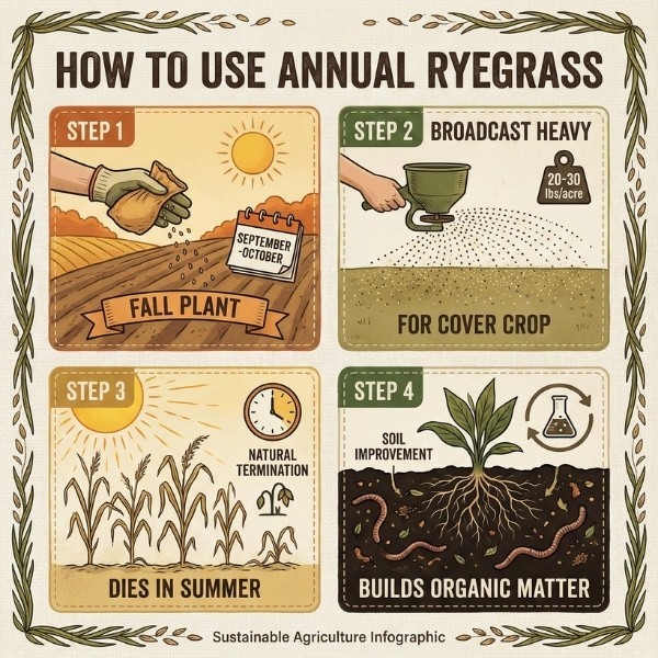 Old Cobblers Farm™ Wicked Tuff Turf Annual Ryegrass- Fast Germination Lawn Grass