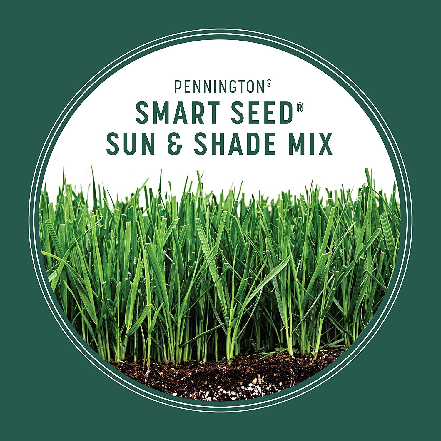 Smart Seed Sun & Shade Grass Mix, 3 lbs, Ideal for Various Conditions