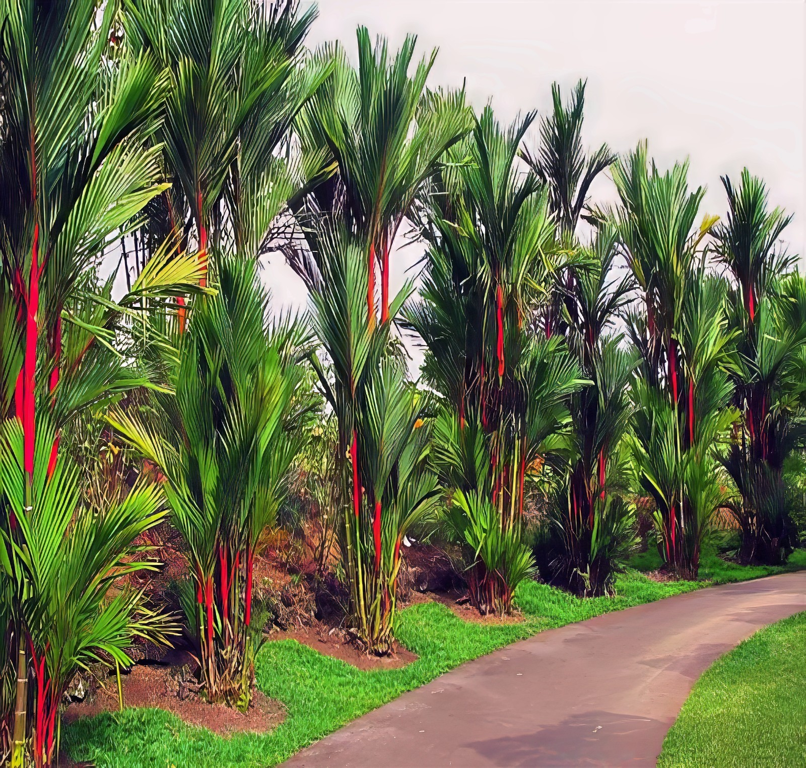 10 RED SEALING WAX “LIPSTICK” PALM TREE SEEDS (Cyrtostachys renda) House Plant