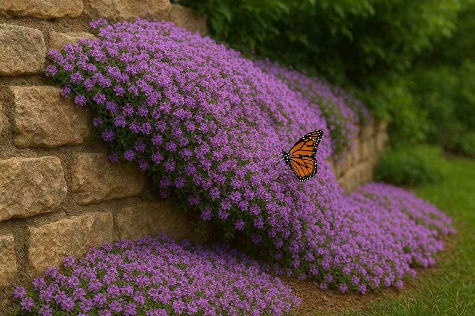 20000+ Creeping Thyme Seeds Purple Ground Cover Perennial Non-GMO Heirloom