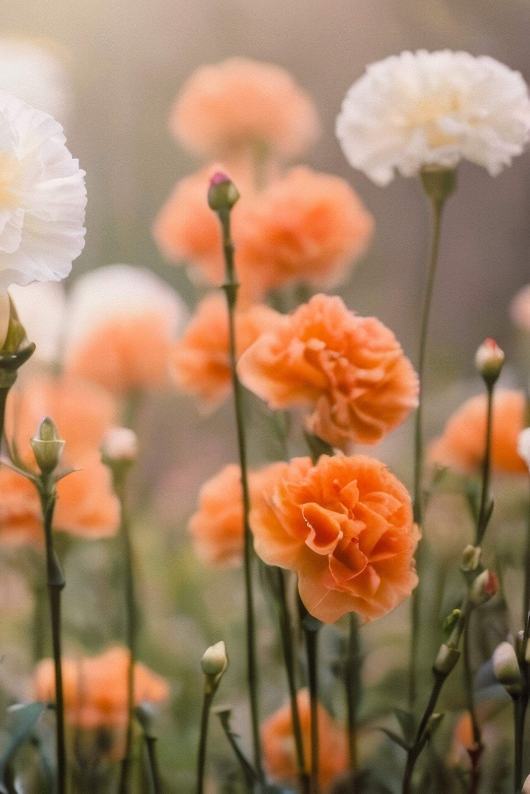 50 ORANGE CARNATION Dianthus Caryophyllus Chabaud Flower Seeds *Flat S/H