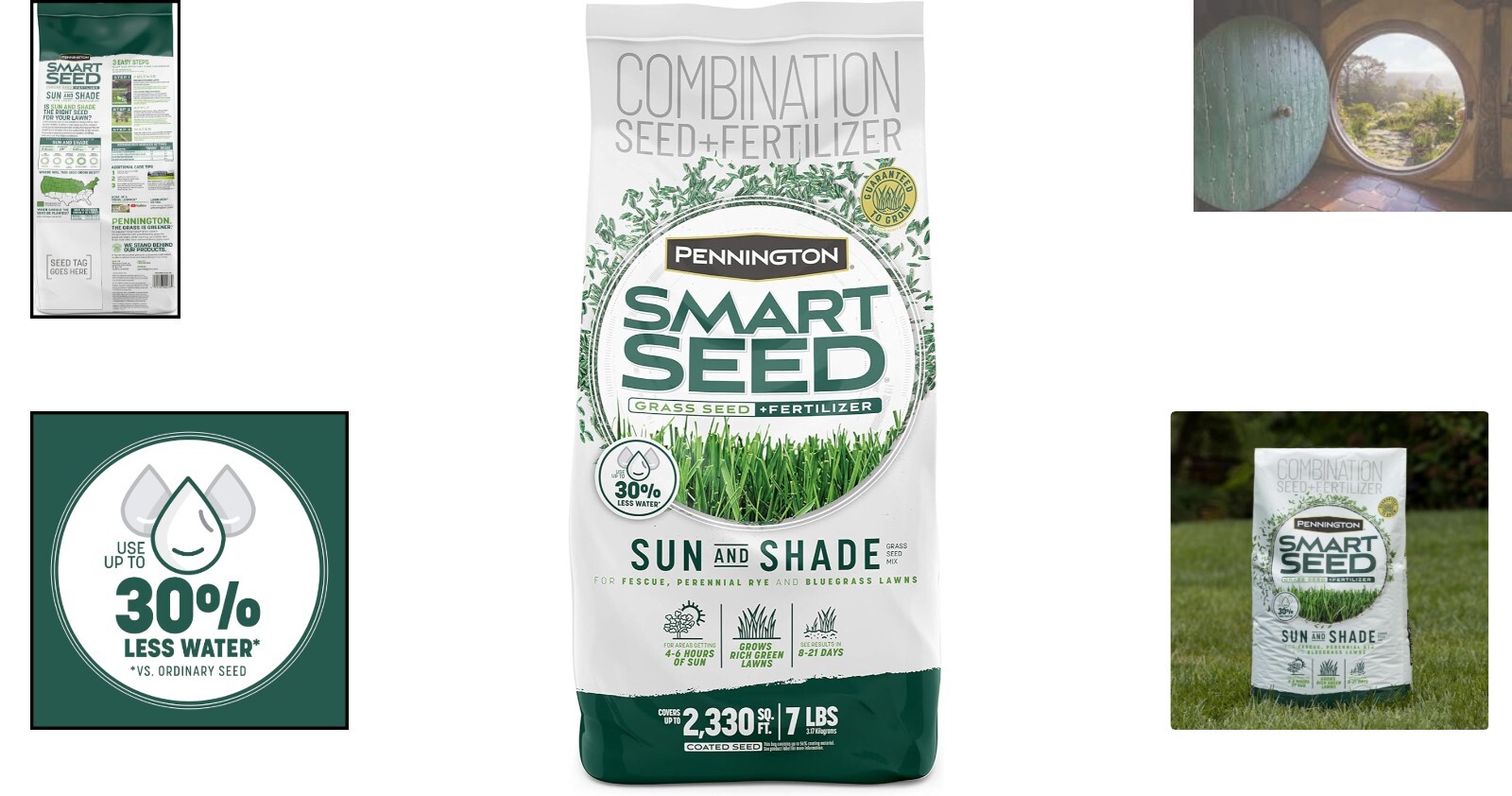 7 lb Smart Seed Mix for Lush Lawns: Disease Resistant, Water Saving Formula