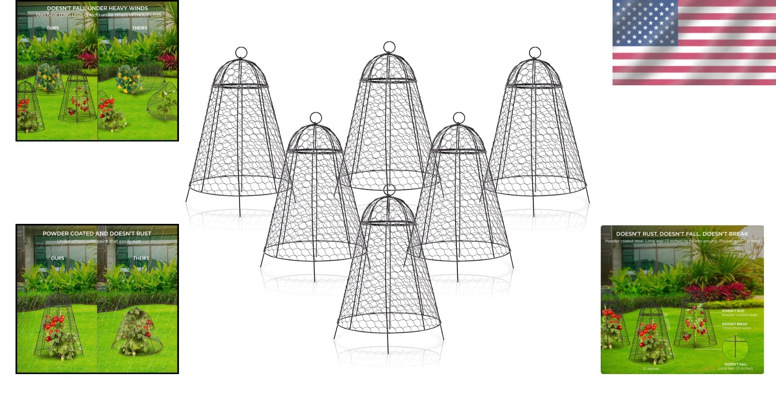 Tall Plant Protection Cloches 12″x20″ 6-Pack