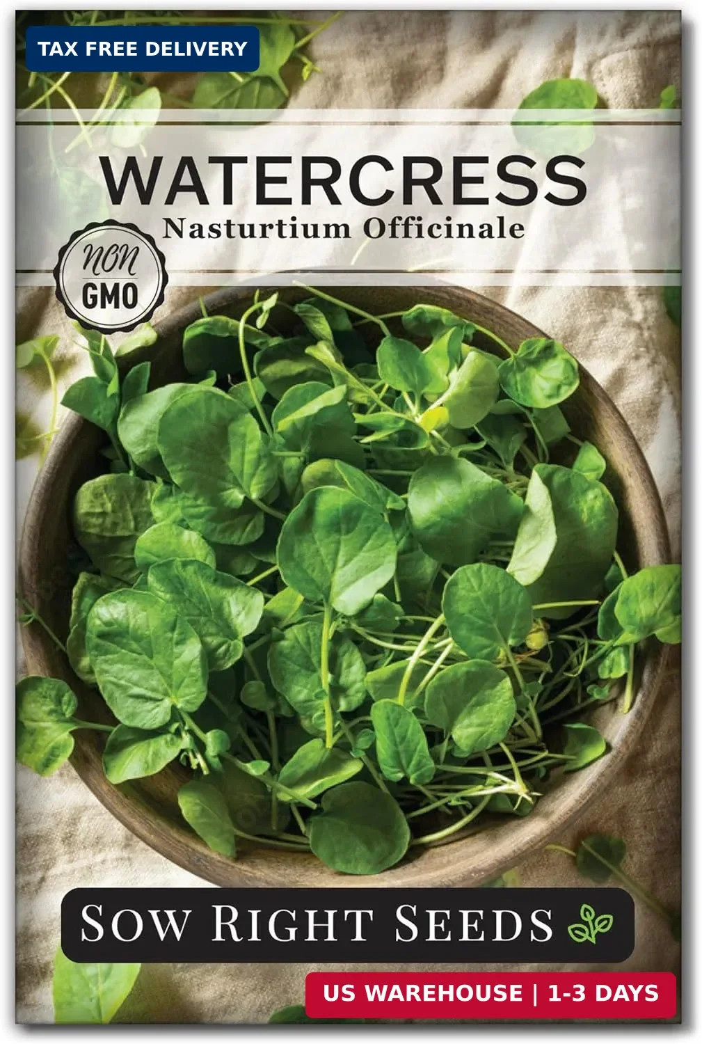 Sow Right Seeds – Watercress Seeds for Planting – Non-GMO Heirloom Packet with I