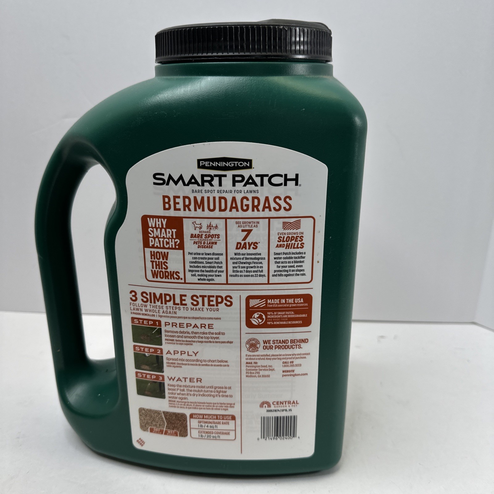 Smart Patch Bermudagrass Seed Mulch Seed Fertilizer 5 lbs – Covers 100 sq. ft.