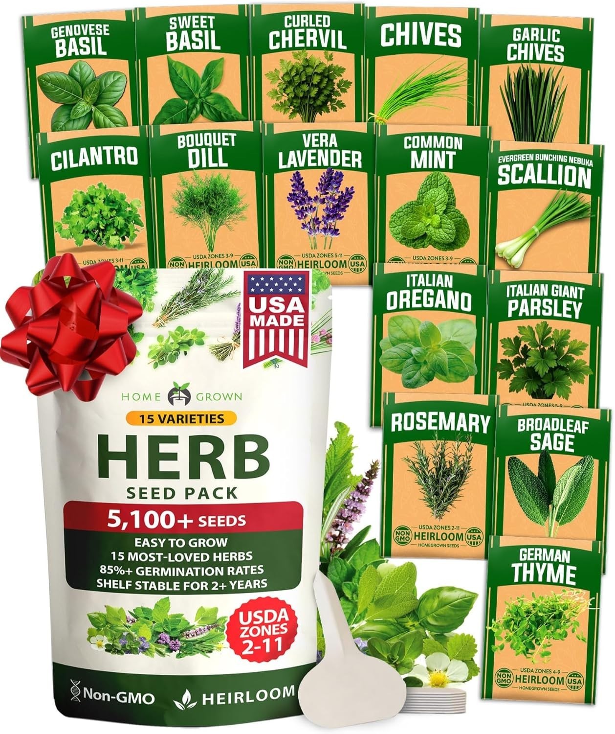 Complete Culinary Herb Seed Collection – 15 Varieties for Every Garden