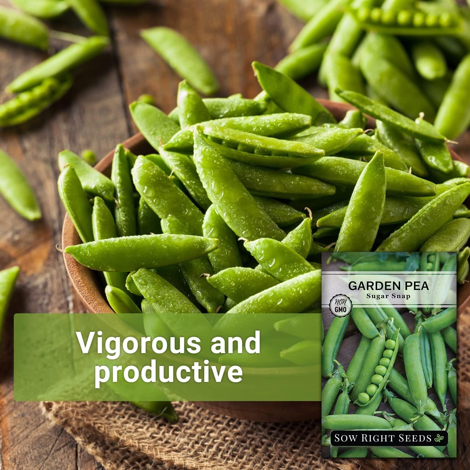 Sugar Snap Pea Seeds – Ideal for Outdoor Gardens & Fresh Snacking