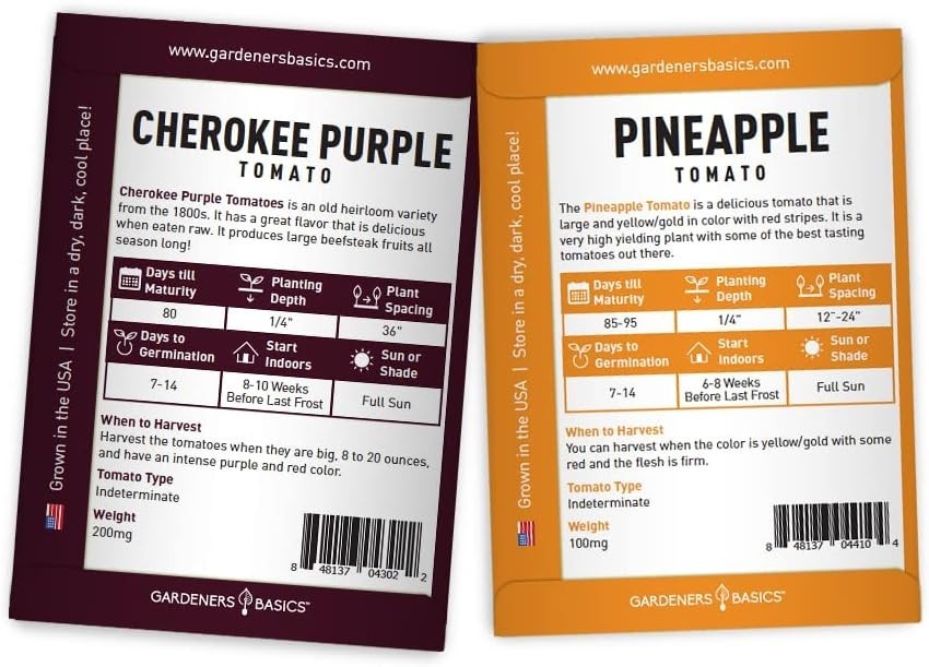 Cherokee Purple, Black Krim, Pineapple Tomato Seeds – 5 Pack