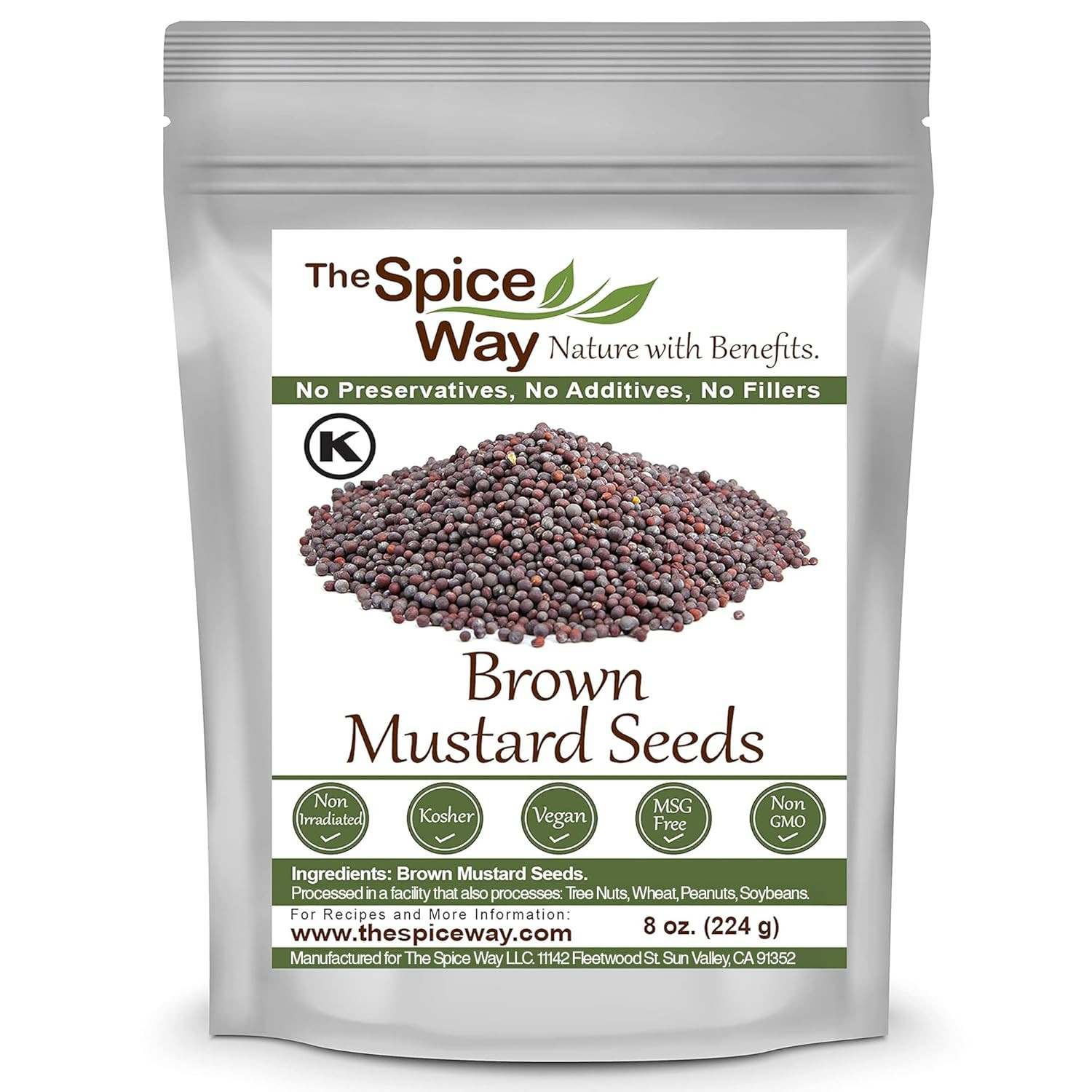 Brown Mustard Seeds – Whole Seeds, 8 Oz
