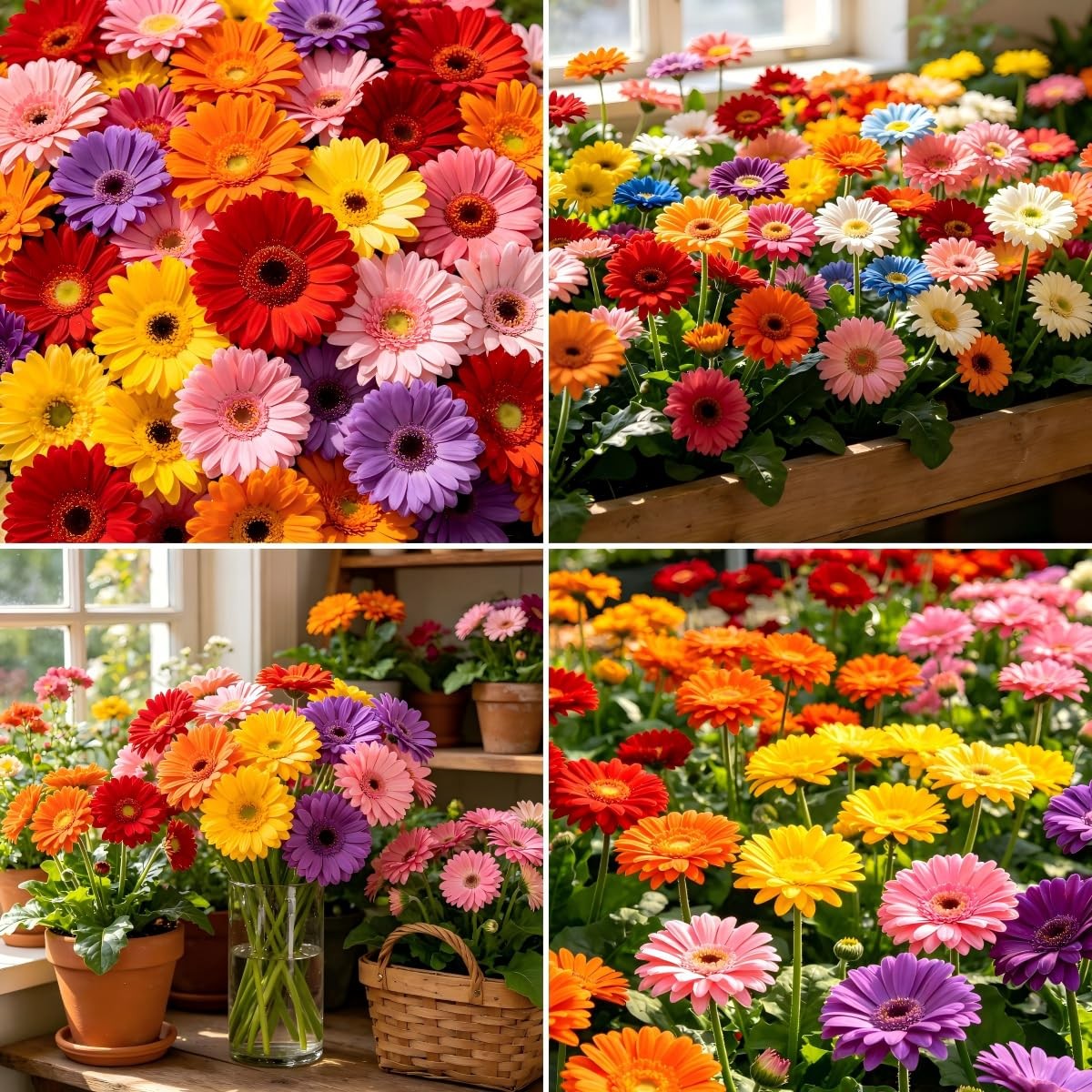 CarpetC 300+ Gerbera Daisy Seeds for Planting, Compact Perennial Colorful Lar…