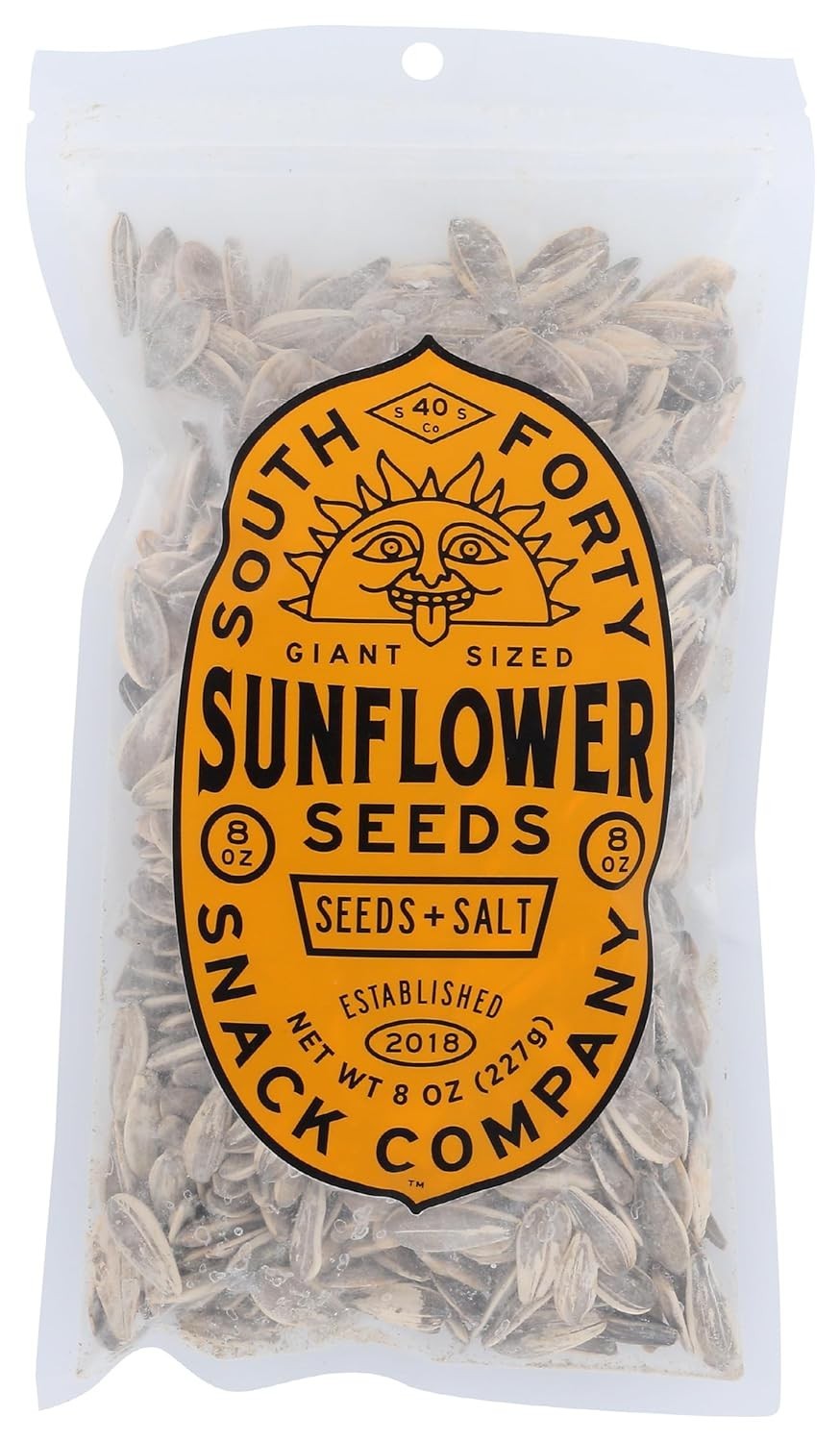 South Fourty 40 Giant Sunflower Seeds with Salt 8oz – 1 bag