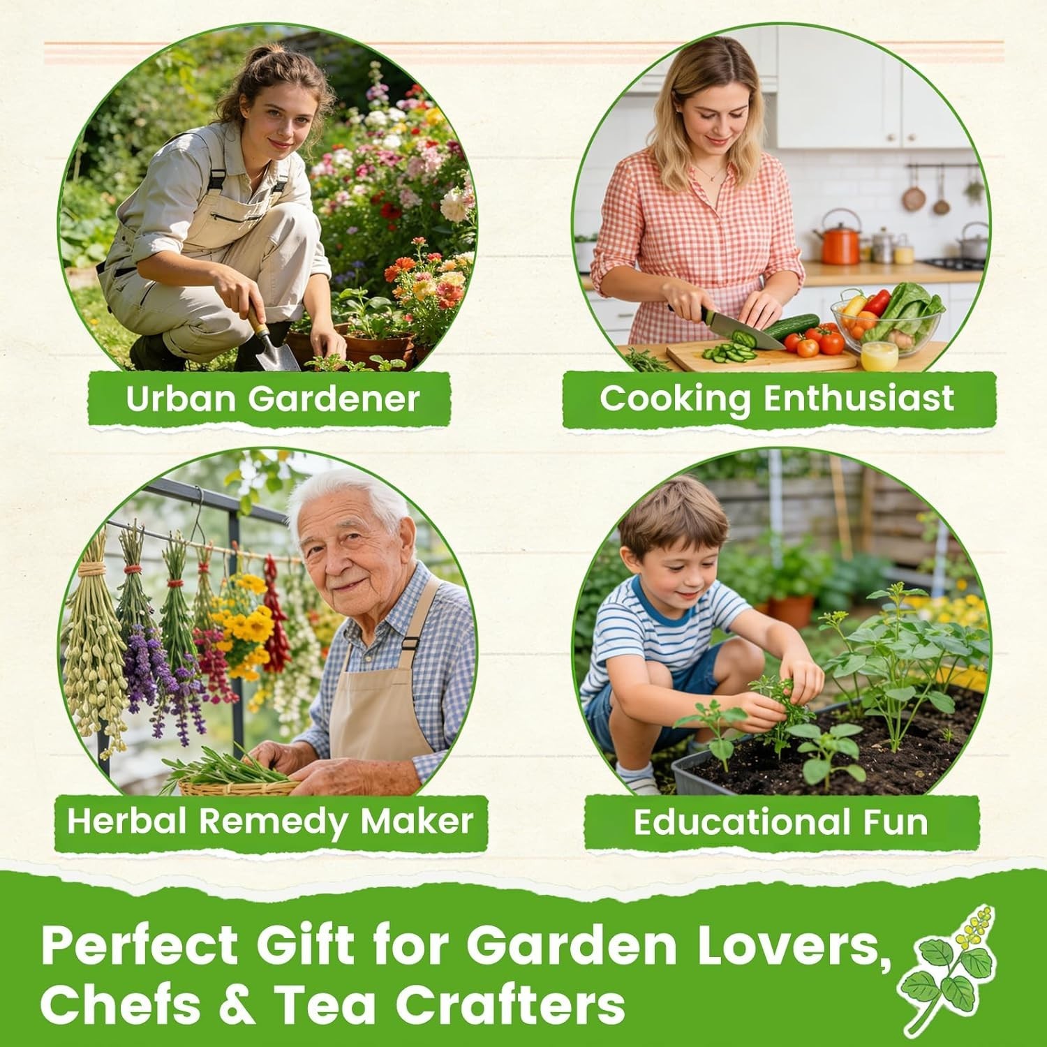 15 Variety Herb Seeds – Culinary & Medicinal Garden Kit with 4,500 Seeds