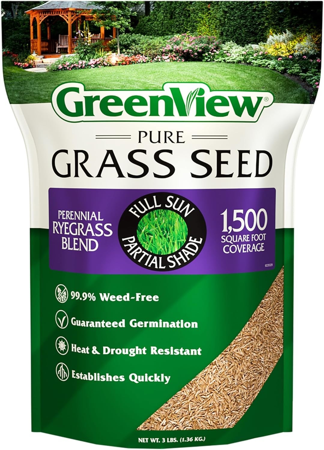 Fast Germinating Perennial Ryegrass Seed – 99.9% Weed-Free, Sun & Shade Tolerant