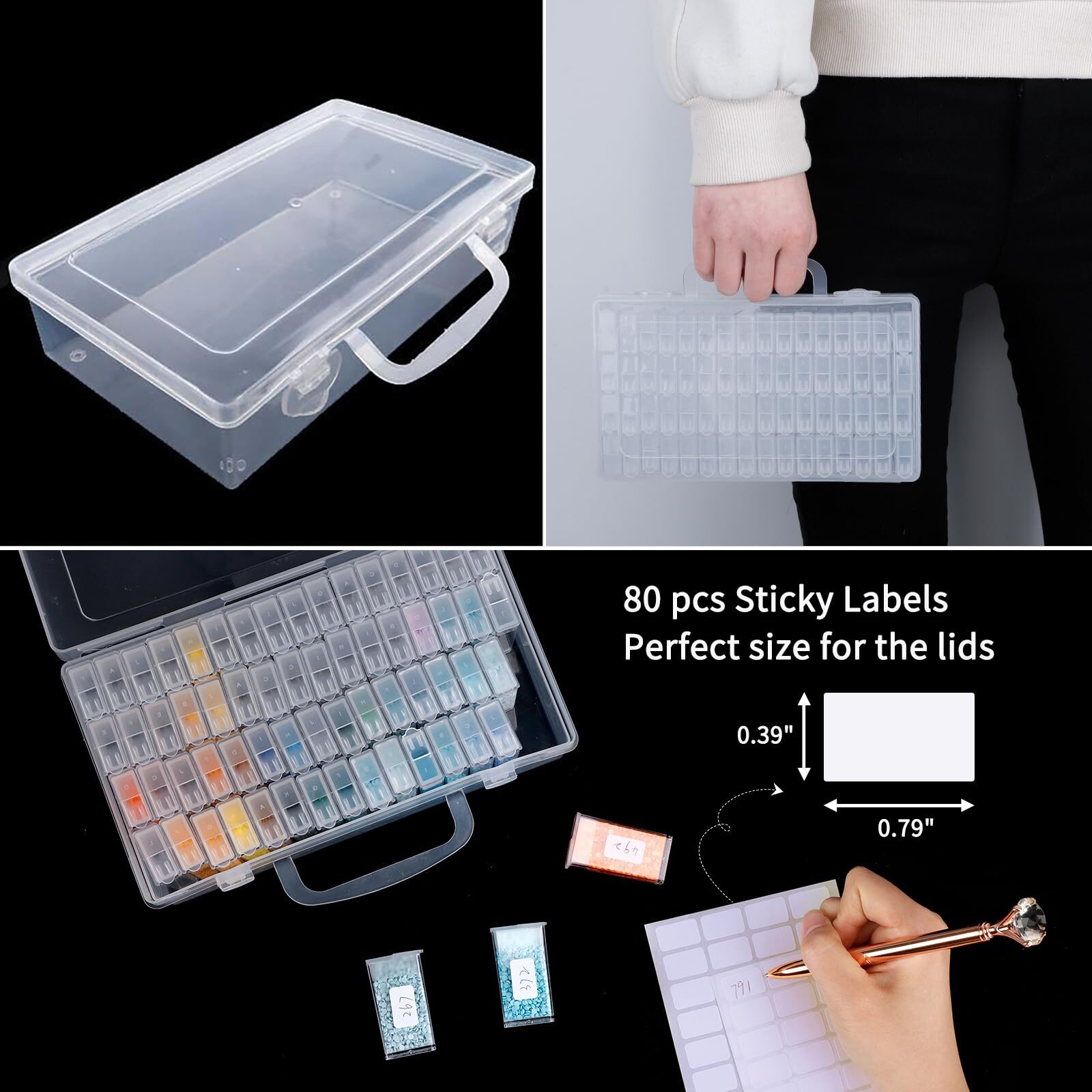64 Slots Plastic Seed Storage Box Organizer Garden Seed Container Box