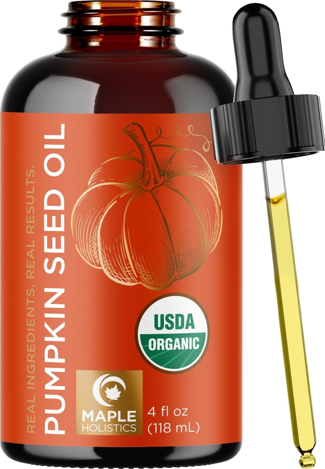 Virgin Cold-Pressed Pumpkin Seed Oil 4oz – Organic Moisturizer & Hair Booster