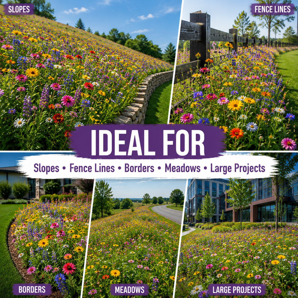 🌼 5000+ BULK WILDFLOWER SEEDS | CONTRACTOR LANDSCAPER 40+ VARIETY FREE SHIPPING