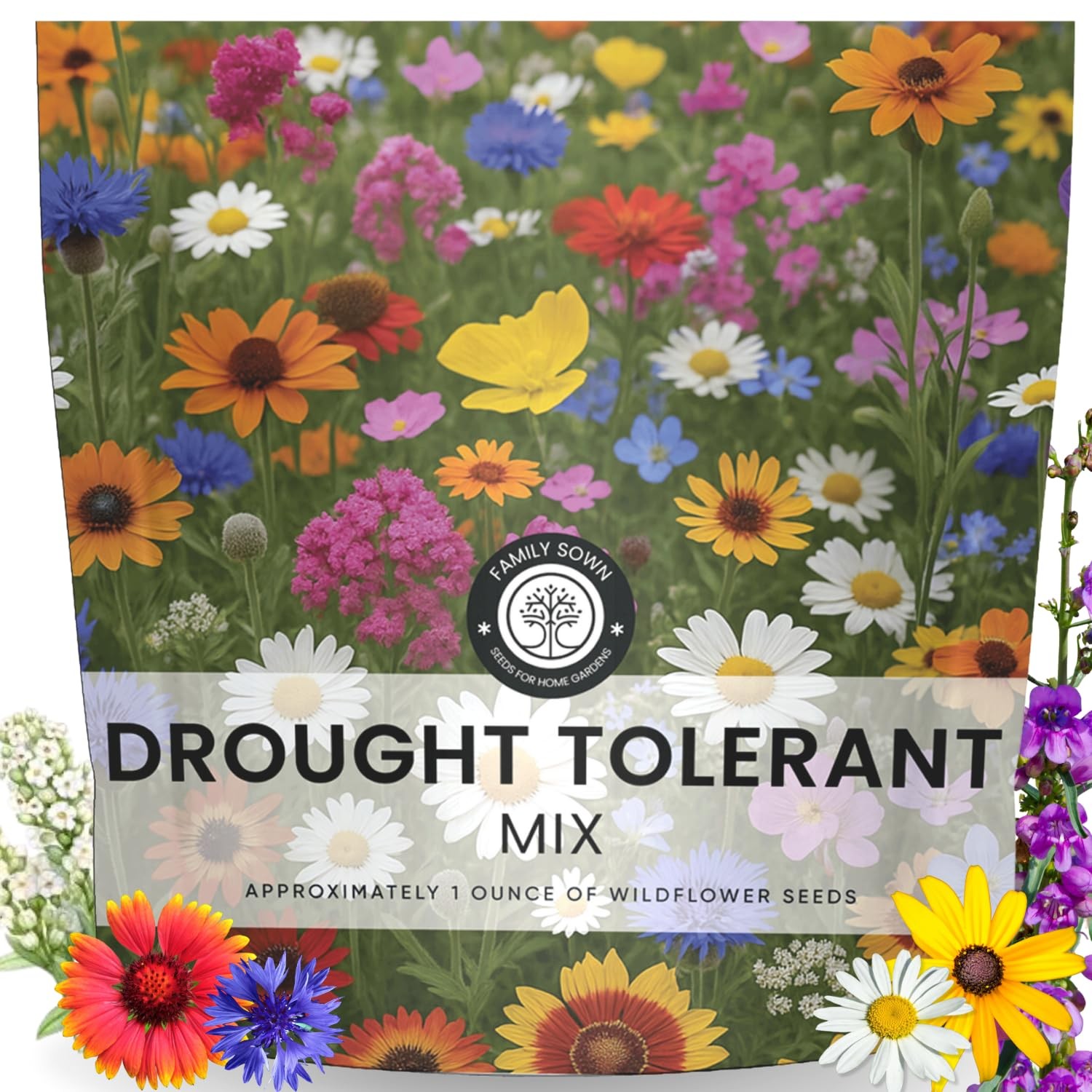Drought Tolerant Mix – 22,000 Seeds for Planting – 2026 Season – 1 Ounce Pouch