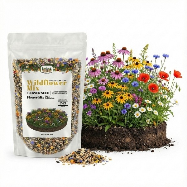 Old Cobblers Farm™ Wicked Tuff Turf Wildflower Mix (Wildflowers)-Seasonal Color