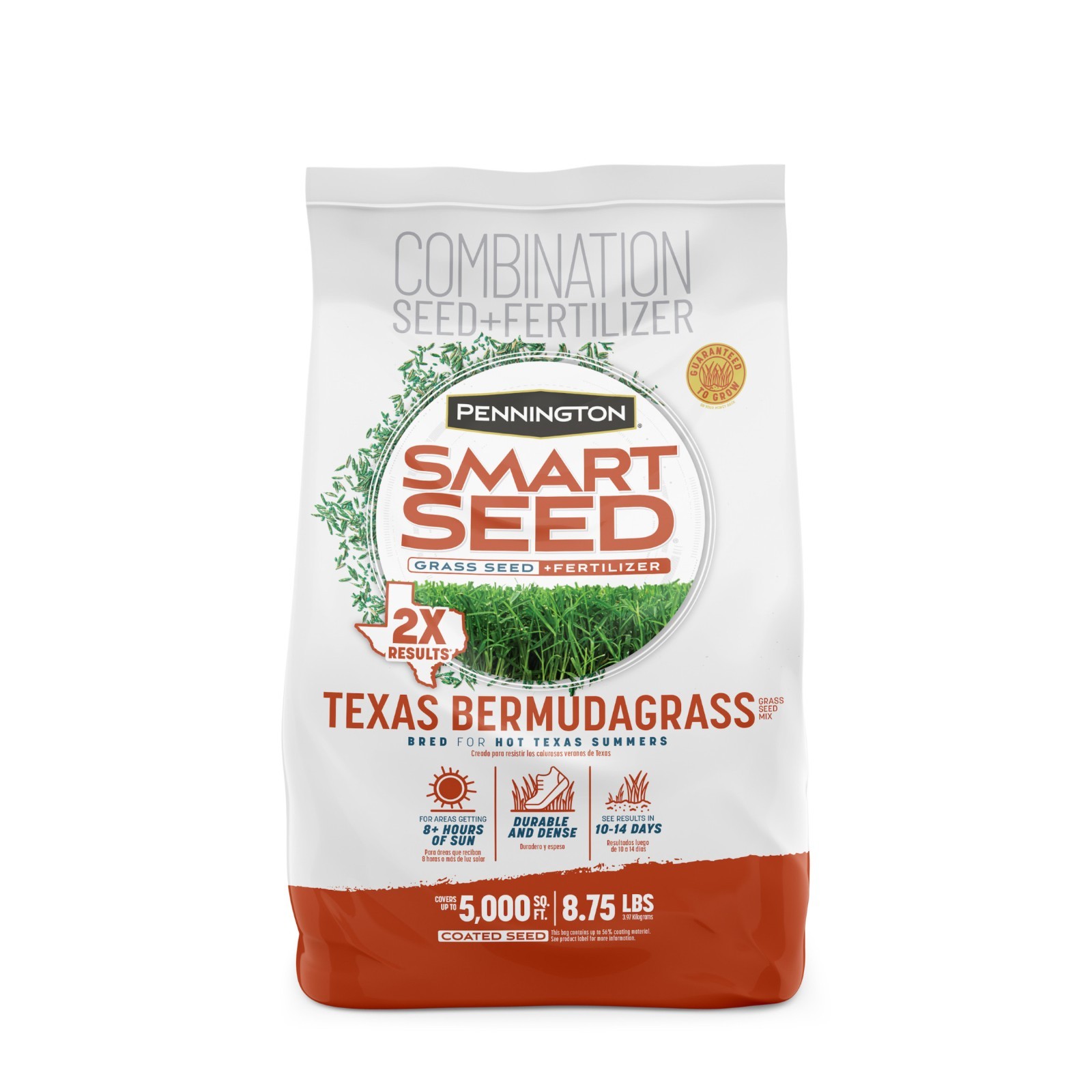 Pennington Smart Seed Texas Bermuda Grass Seed Mix, for Full Sun, 8.75 Lb.
