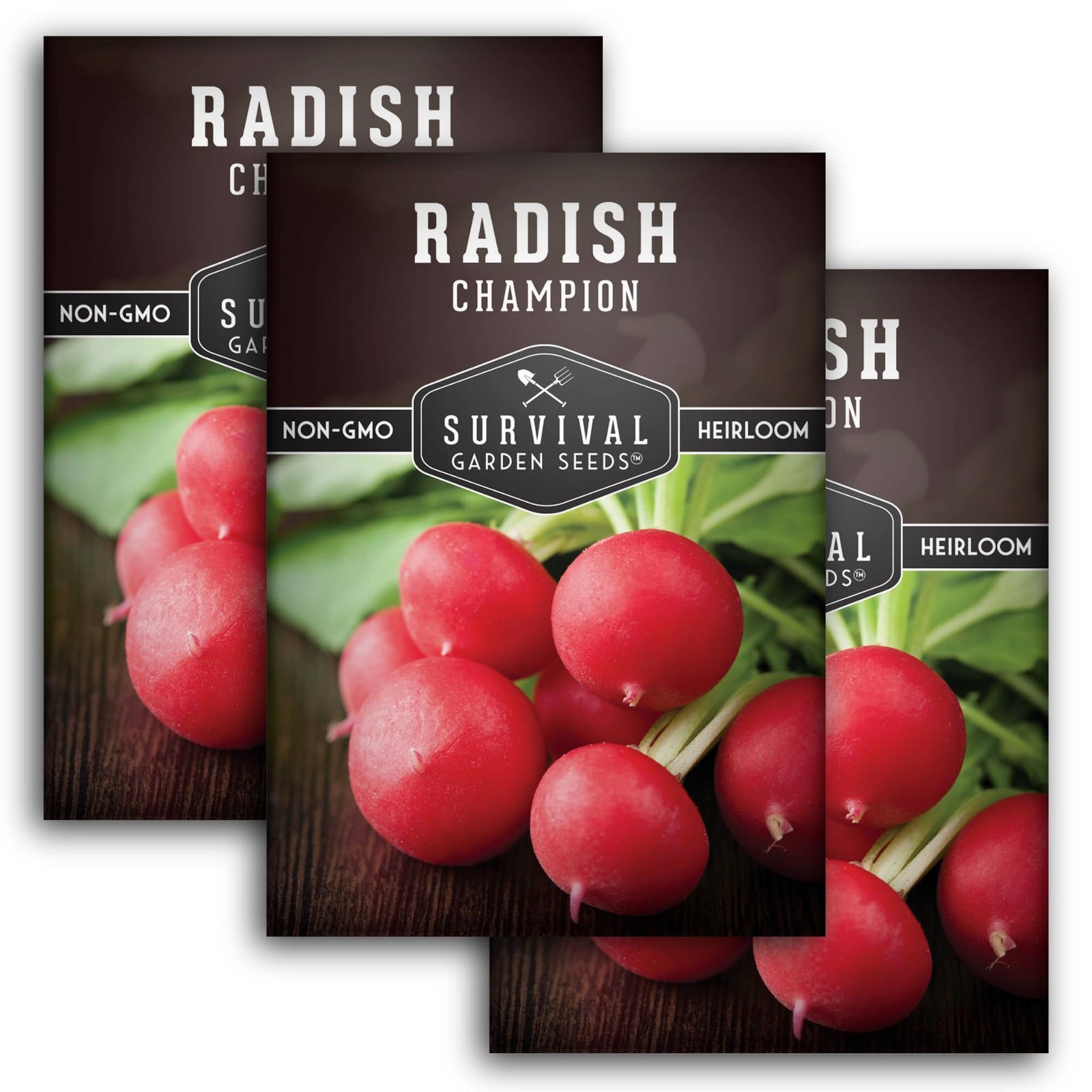 Heirloom Radish Seeds – Fast Growing Red Radishes for Spring & Fall Gardens