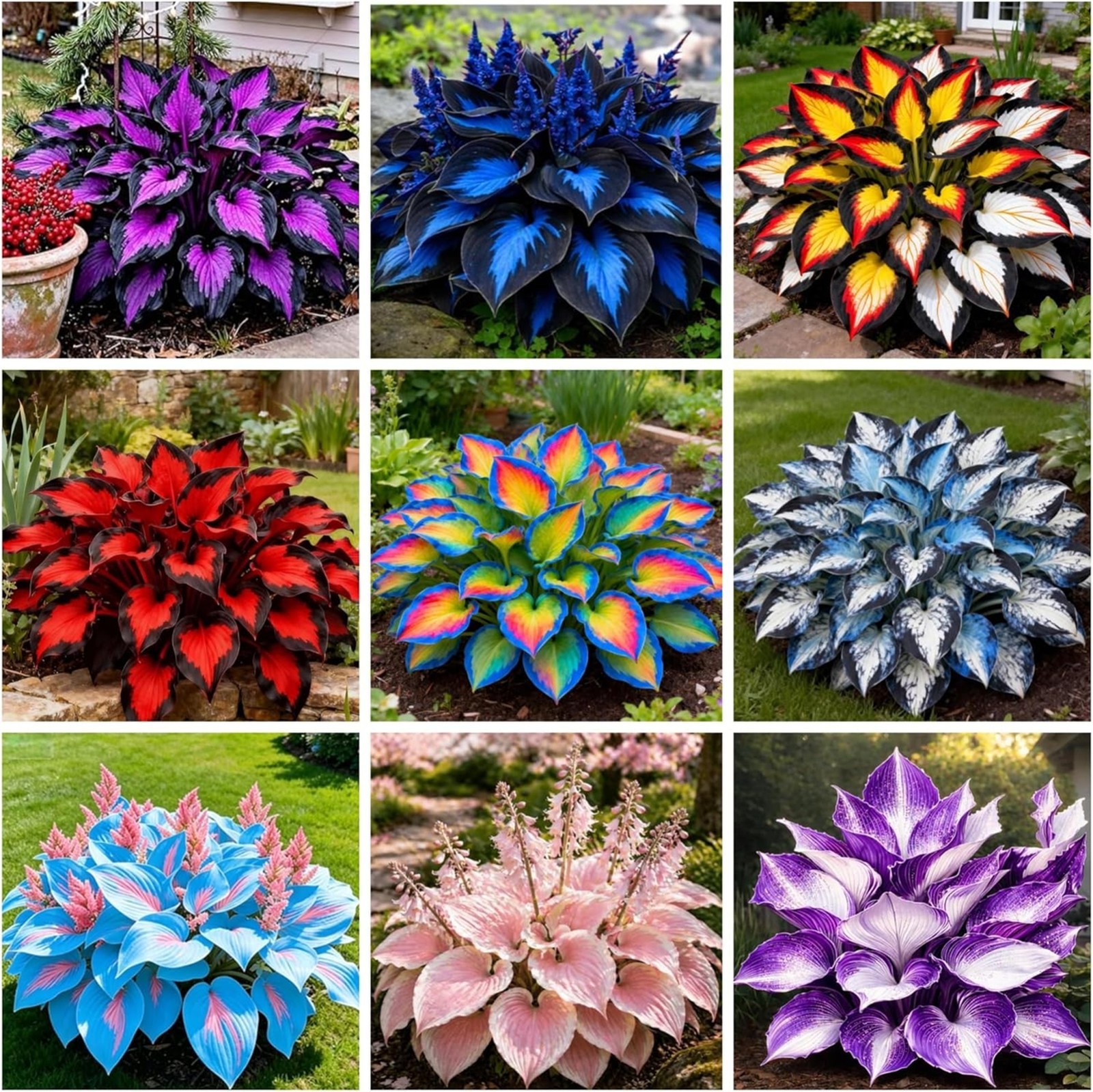 Hosta Seeds Perennial Heart Shaped Foliage Bare Roots Garden Flower Plant
