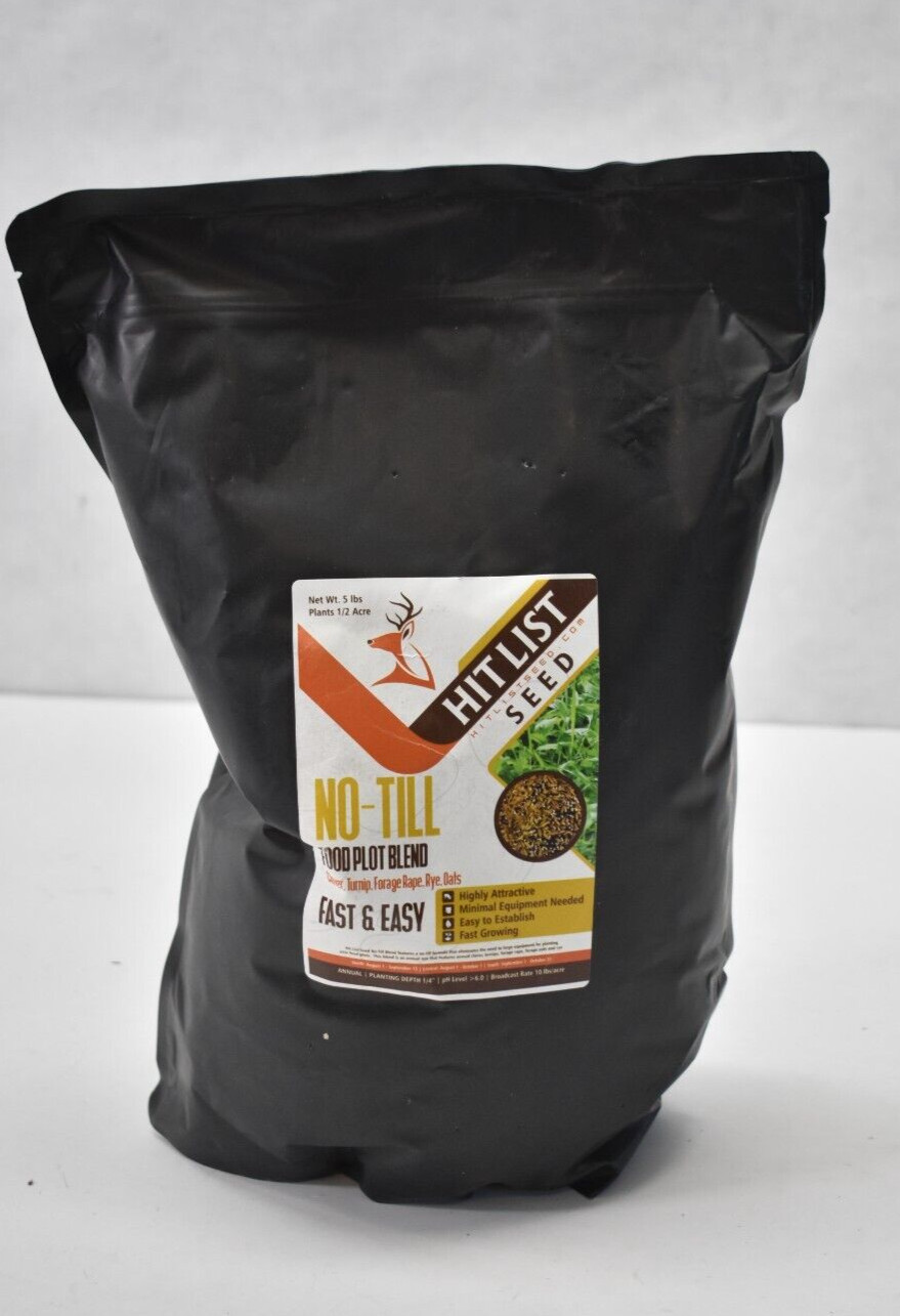 Hit List Seed No Till Food Plot Seeds For Deer Annual Mix 5 lbs Bag Clover Rye
