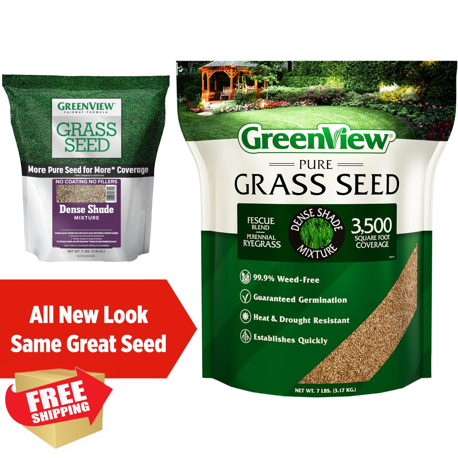 GreenView Pure Grass Seed Dense Shade Mix 7 lb 3500 sq ft