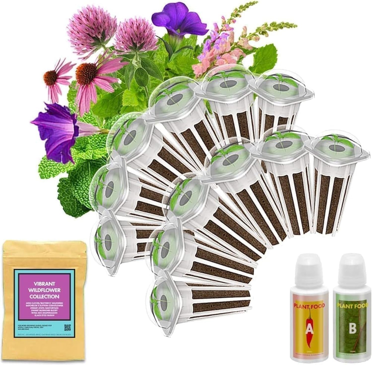 Flower Seed Mix Pack – Clover, Nasturtium, Morning Glory