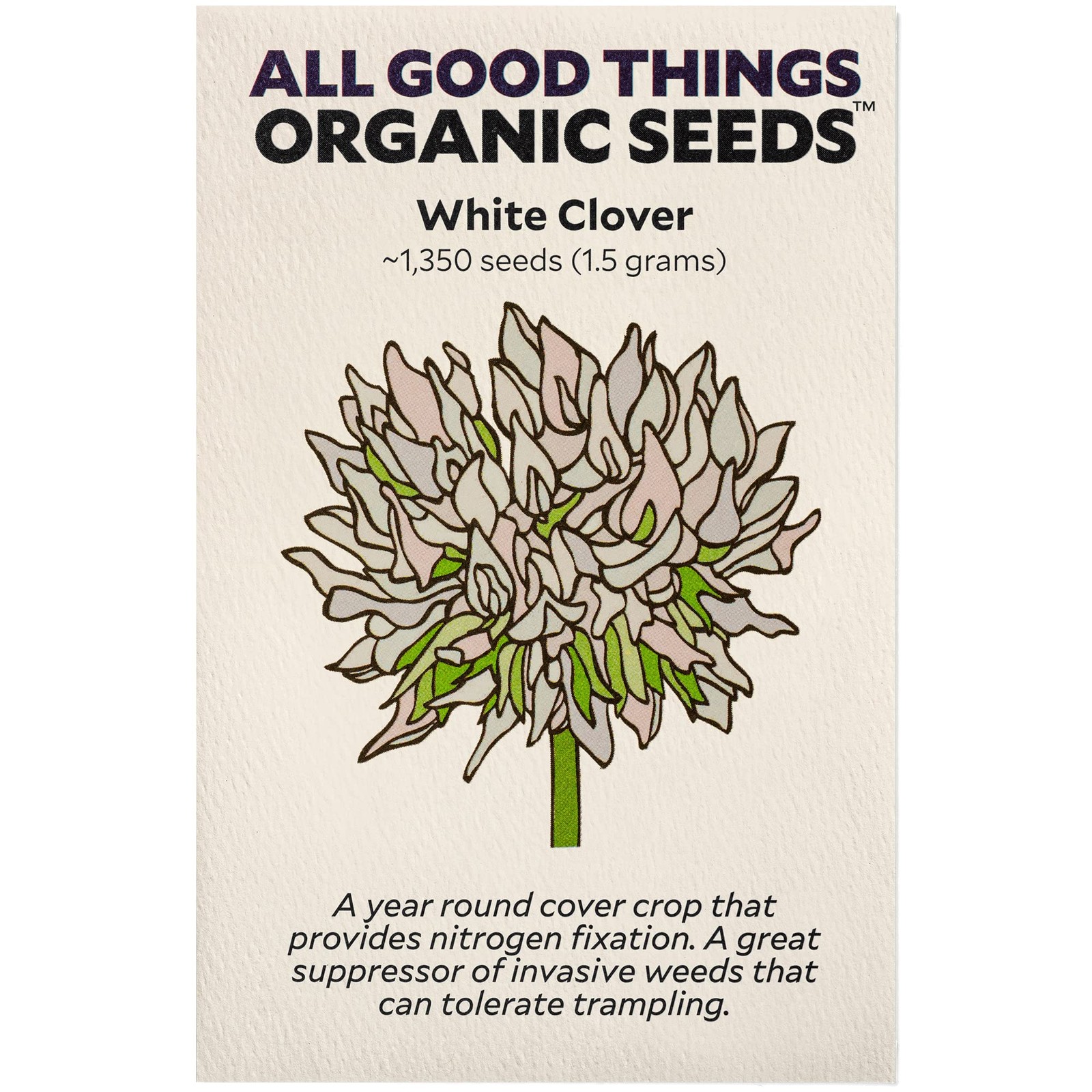 All Good Things Seed Clover Seed Collection – 3 Packets – Crimson, Red, White…