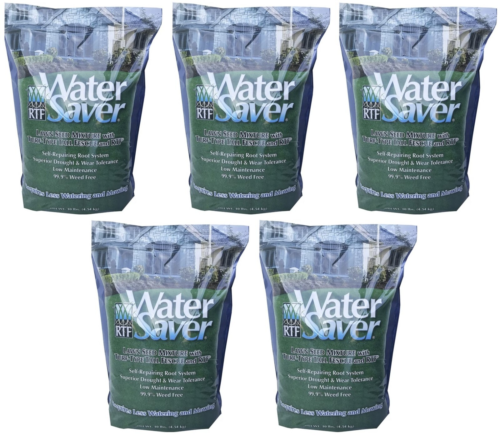 Water Saver 11110 10 lb Rhizomatous Tall Fescue RTF Grass Seed- Pack of 5 bags