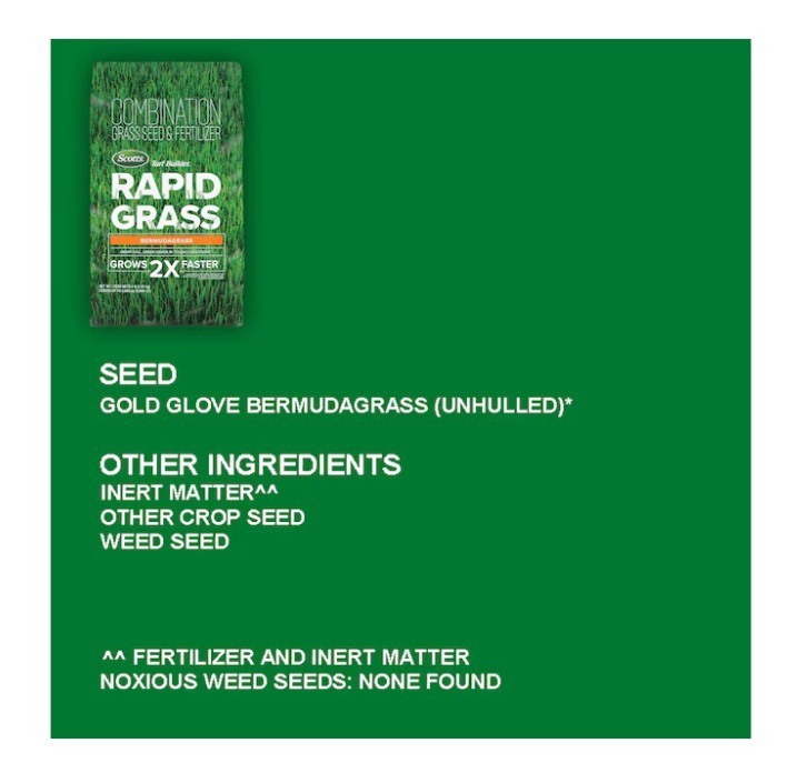 [FASH SALE] Scotts Rapid Grass Bermuda Grass Seed 4lb Bag Fast Growing Lawn
