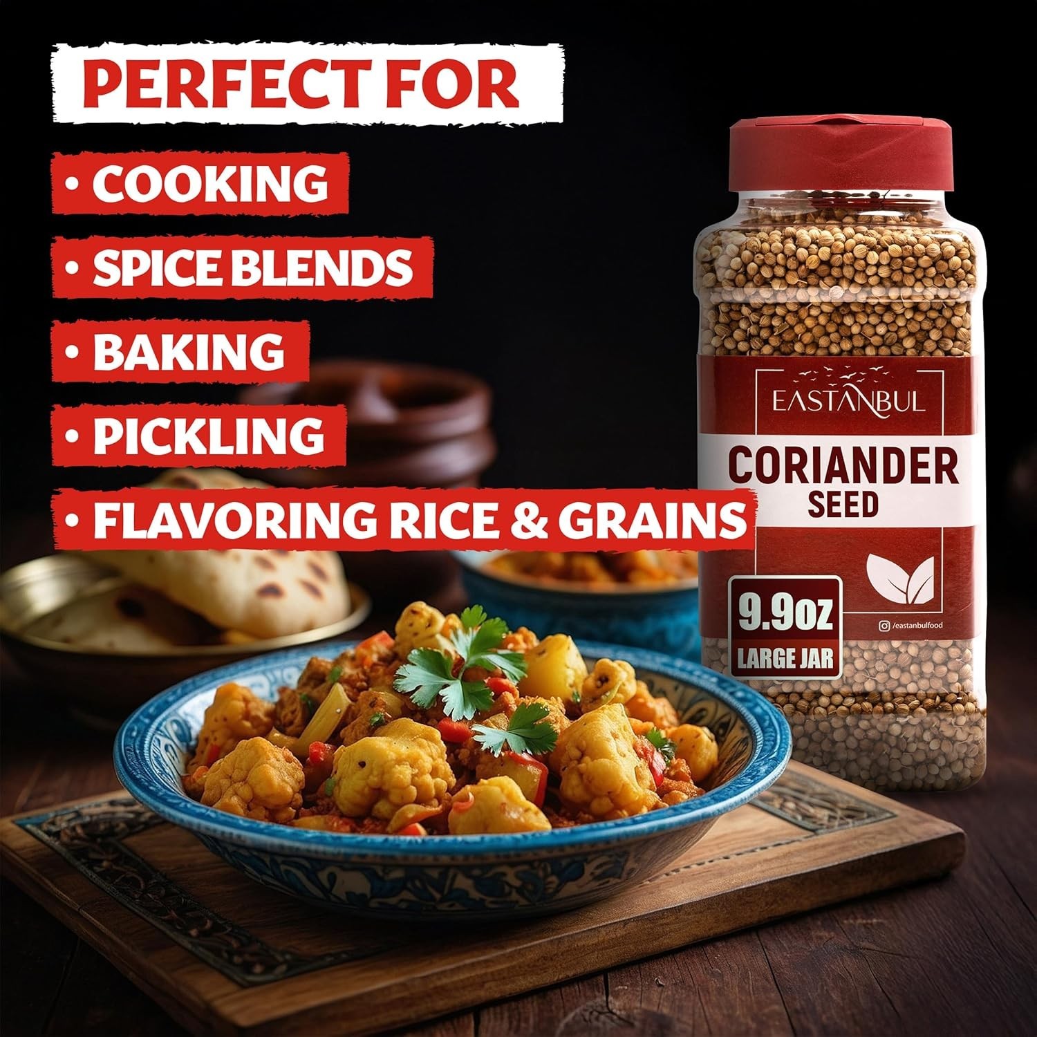 Natural Whole Coriander Seeds 9.9oz – Perfect for Canning & Culinary Adventures