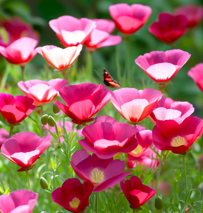 Carmine California Poppy Seeds | Pink Rose Purple Flower Seed 2024 Fast Shipping